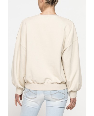 FELPA GIROCOLLO OVERSIZE FIT CON MANICA AMPIA