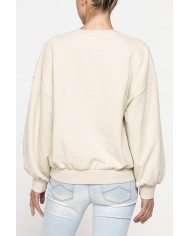 FELPA GIROCOLLO OVERSIZE FIT CON MANICA AMPIA