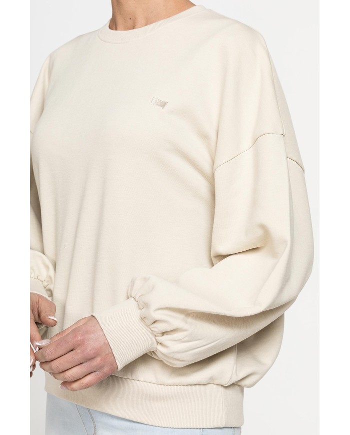 FELPA GIROCOLLO OVERSIZE FIT CON MANICA AMPIA