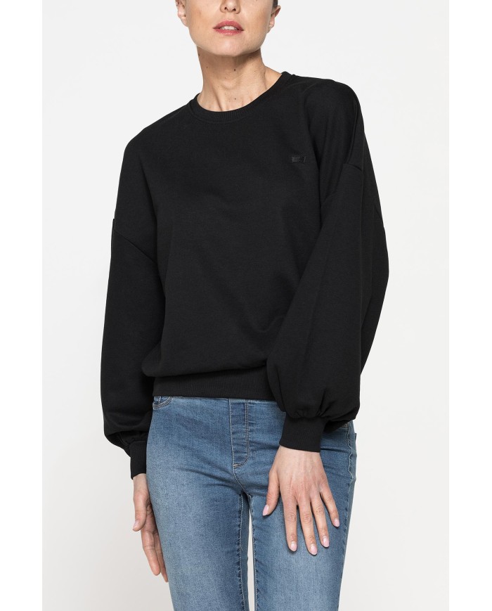 FELPA GIROCOLLO OVERSIZE FIT CON MANICA AMPIA