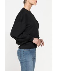 FELPA GIROCOLLO OVERSIZE FIT CON MANICA AMPIA