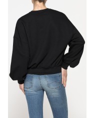 FELPA GIROCOLLO OVERSIZE FIT CON MANICA AMPIA