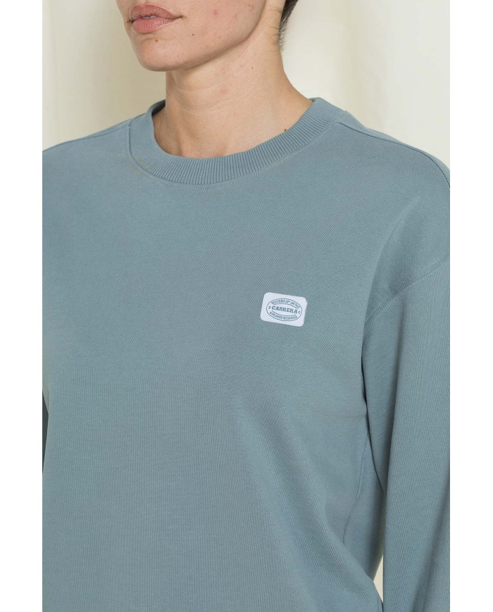 FELPA GIROCOLLO REPLICA OVERSIZE FIT IN PURO COTONE