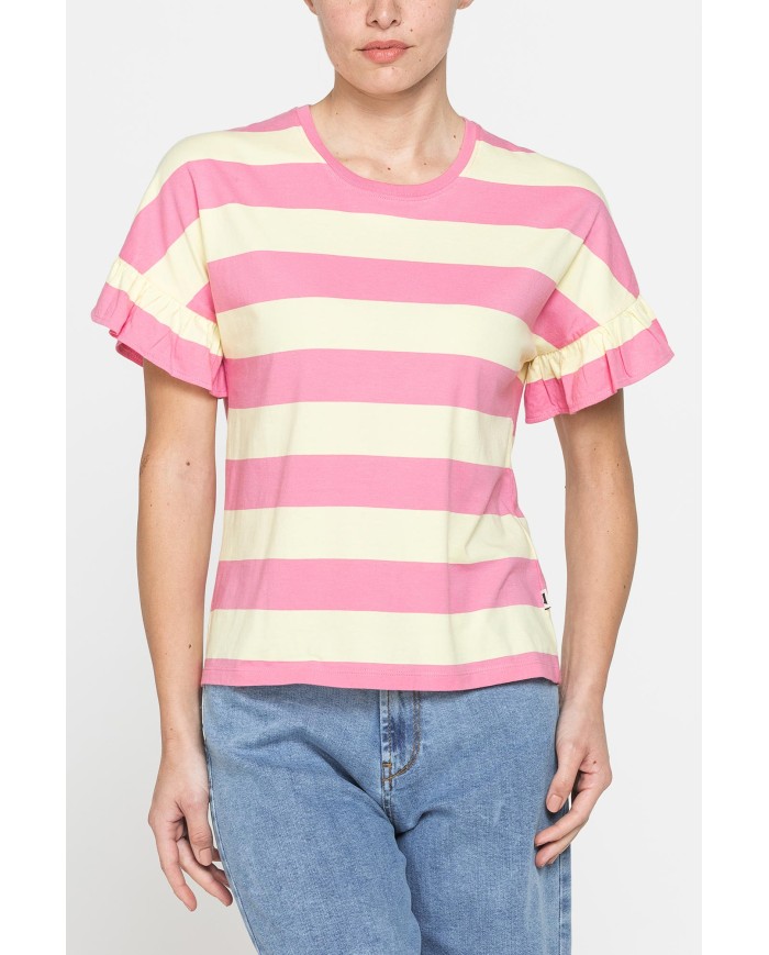 T-SHIRT MANICA CORTA CON ROUGES COMFORT FIT