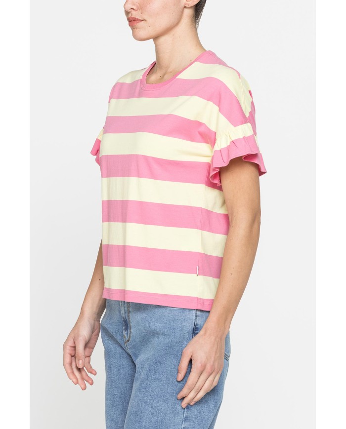 T-SHIRT MANICA CORTA CON ROUGES COMFORT FIT