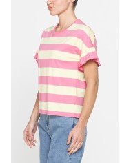 T-SHIRT MANICA CORTA CON ROUGES COMFORT FIT