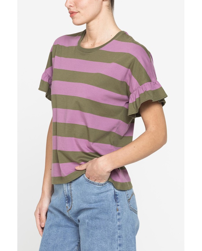 T-SHIRT MANICA CORTA CON ROUGES COMFORT FIT