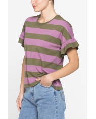 T-SHIRT MANICA CORTA CON ROUGES COMFORT FIT