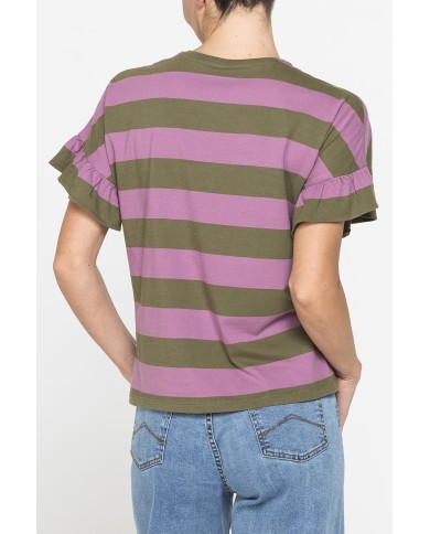 T-SHIRT MANICA CORTA CON ROUGES COMFORT FIT