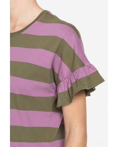 T-SHIRT MANICA CORTA CON ROUGES COMFORT FIT