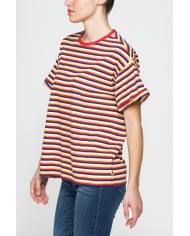 T-SHIRT OVERSIZE MODELLO BOYFRIEND A RIGHE