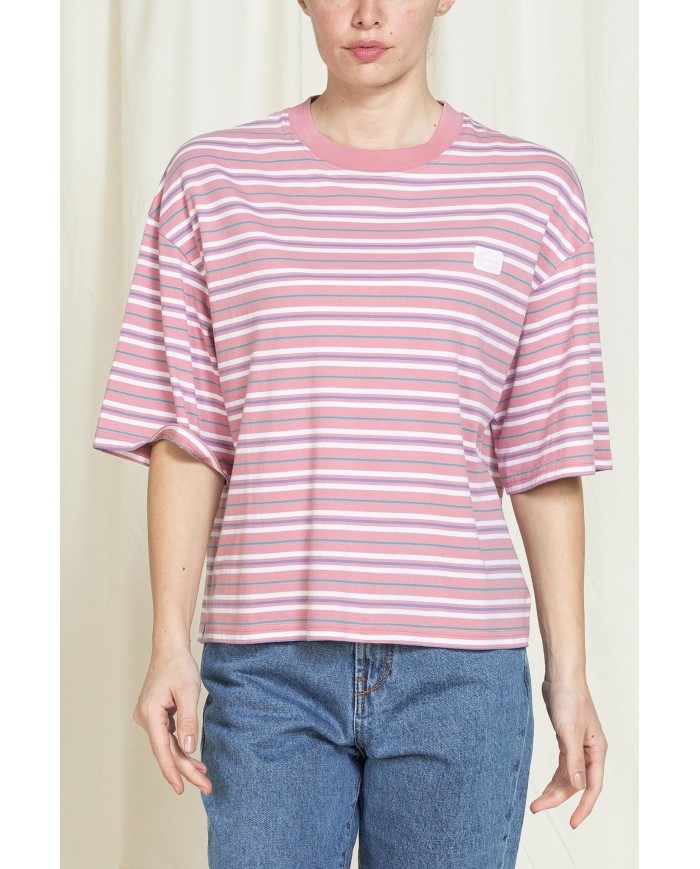 T-SHIRT GIROCOLLO REPLICA IN JERSEY  OVERSIZE FIT