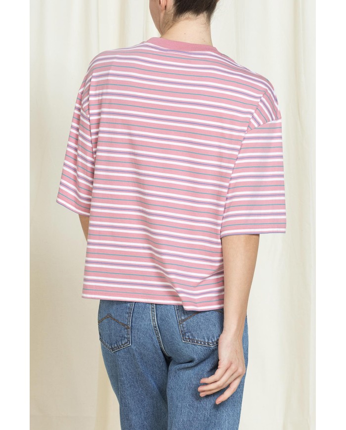 T-SHIRT GIROCOLLO REPLICA IN JERSEY  OVERSIZE FIT