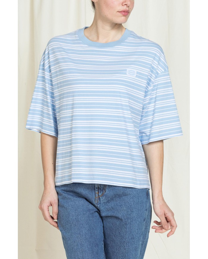 T-SHIRT GIROCOLLO REPLICA IN JERSEY  OVERSIZE FIT