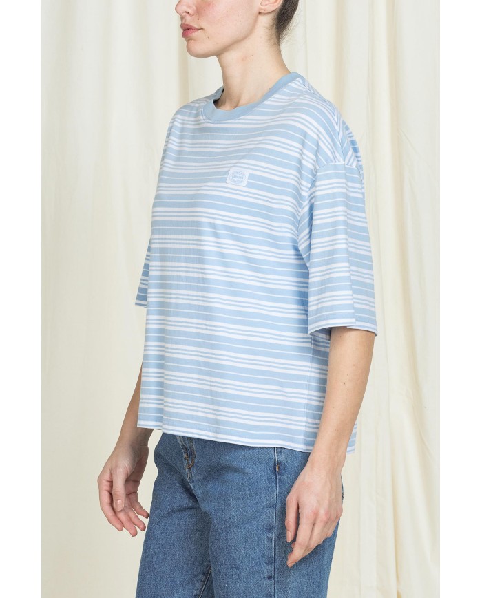 T-SHIRT GIROCOLLO REPLICA IN JERSEY  OVERSIZE FIT