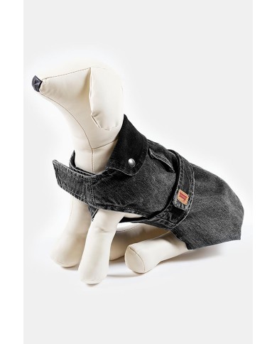 CAPPOTTINO PER CANI TG. MEDIO / PICCOLA IN DENIM E VELLUTO