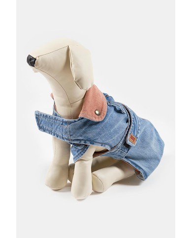 CAPPOTTINO PER CANI TG. MEDIO / GRANDE IN DENIM E VELLUTO