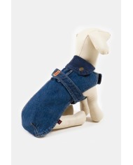 CAPPOTTINO PER CANI TG. MEDIO / GRANDE IN DENIM E VELLUTO