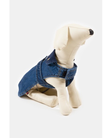CAPPOTTINO PER CANI TG. MEDIO / GRANDE IN DENIM E VELLUTO