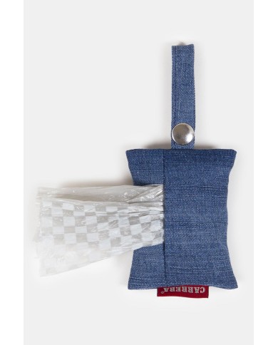 PORTA SACCHETTI PER ANIMALI IN DENIM RIUTILIZZATO