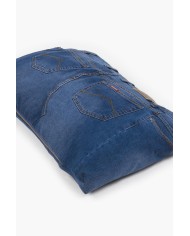 CUSCINO PER CANI SFODERABILE IN DENIM RICICLATO 80 x 60 cm