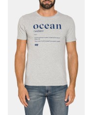 T-SHIRT “OCEANI PULITI” IN COTONE E PET RICICLATI