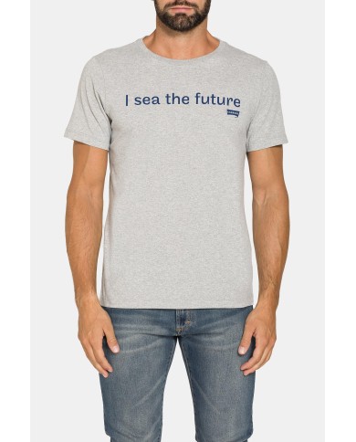 T-SHIRT “OCEANI PULITI” IN COTONE E PET RICICLATI