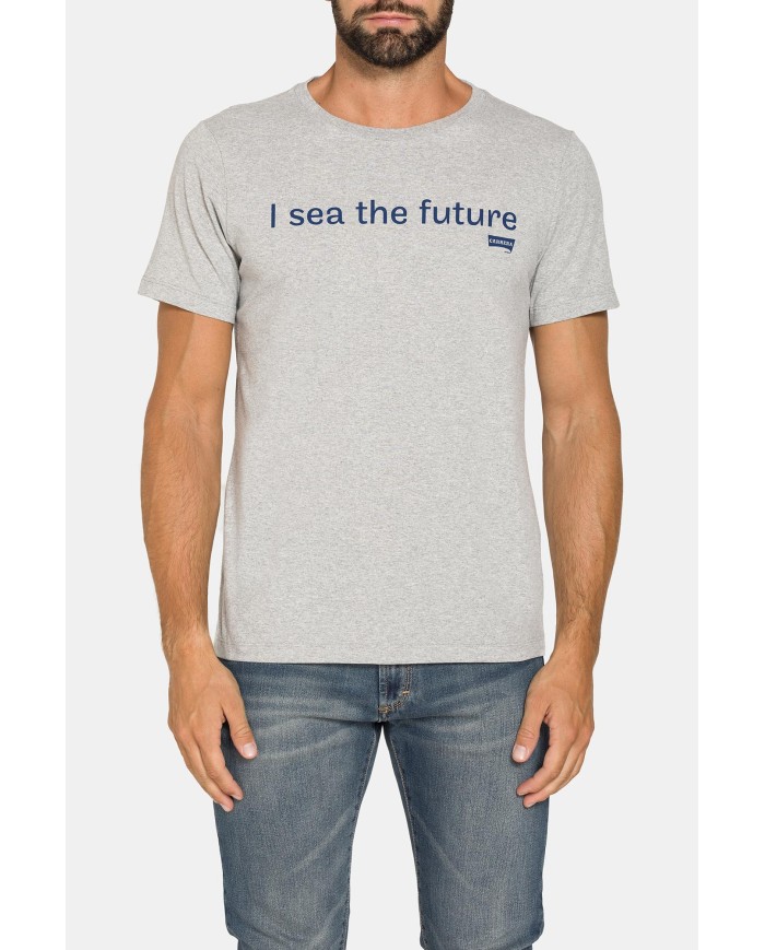 T-SHIRT “OCEANI PULITI” IN COTONE E PET RICICLATI