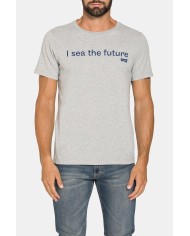 T-SHIRT “OCEANI PULITI” IN COTONE E PET RICICLATI