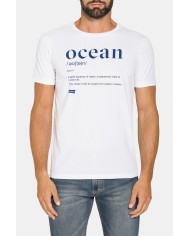 T-SHIRT “OCEANI PULITI” IN COTONE E PET RICICLATI