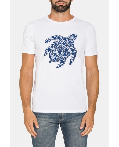 T-SHIRT “OCEANI PULITI” IN COTONE E PET RICICLATI