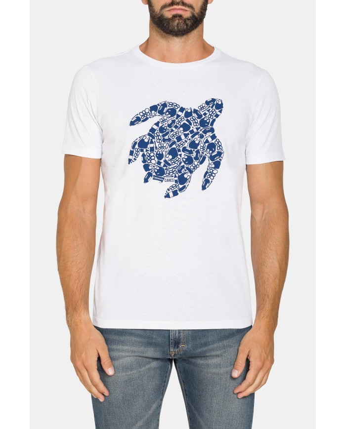 T-SHIRT “OCEANI PULITI” IN COTONE E PET RICICLATI