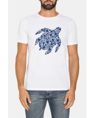 T-SHIRT “OCEANI PULITI” IN COTONE E PET RICICLATI