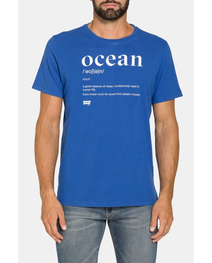T-SHIRT “OCEANI PULITI” IN COTONE E PET RICICLATI