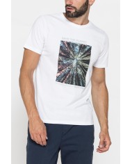 T-SHIRT “OCEANI PULITI” IN COTONE E PET RICICLATI