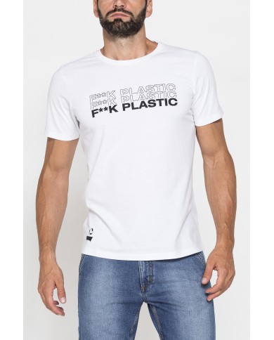 T-SHIRT “OCEANI PULITI” IN COTONE E PET RICICLATI