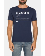 T-SHIRT “OCEANI PULITI” IN COTONE E PET RICICLATI