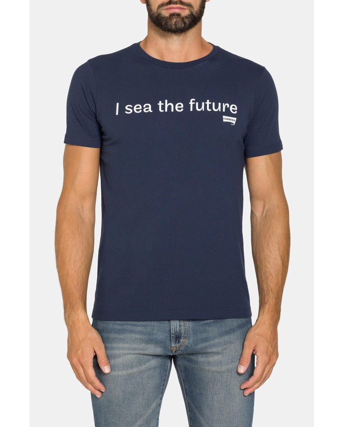 T-SHIRT “OCEANI PULITI” IN COTONE E PET RICICLATI