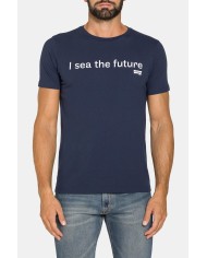 T-SHIRT “OCEANI PULITI” IN COTONE E PET RICICLATI