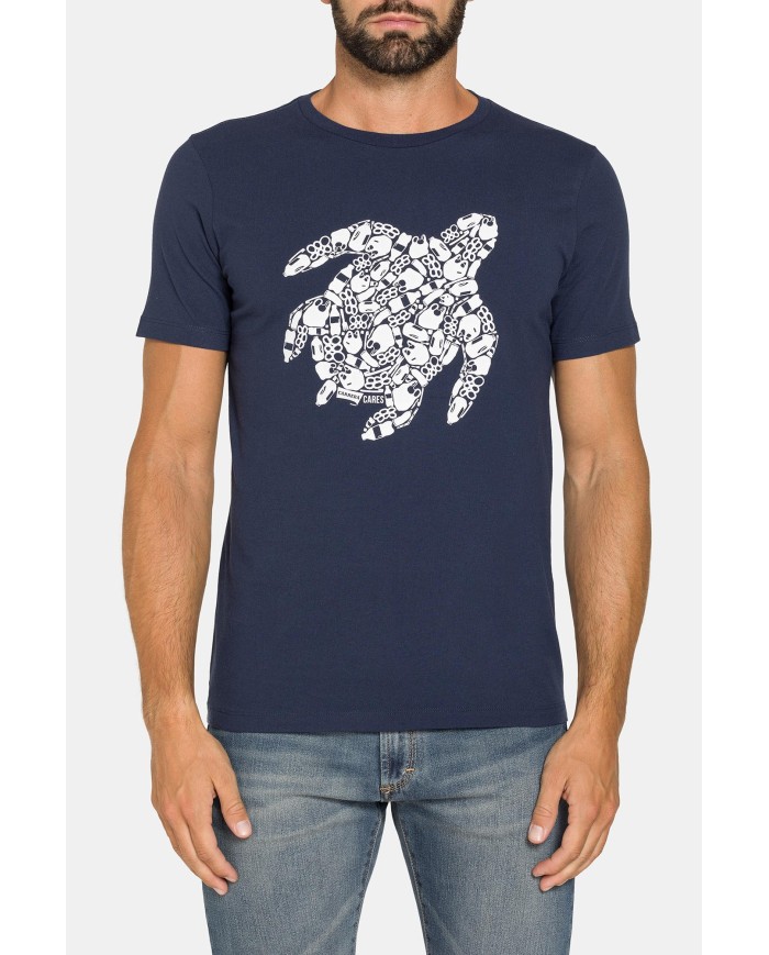 T-SHIRT “OCEANI PULITI” IN COTONE E PET RICICLATI