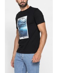 T-SHIRT “OCEANI PULITI” IN COTONE E PET RICICLATI