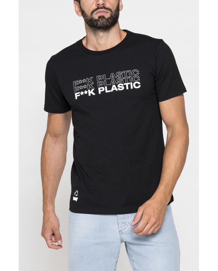 T-SHIRT “OCEANI PULITI” IN COTONE E PET RICICLATI