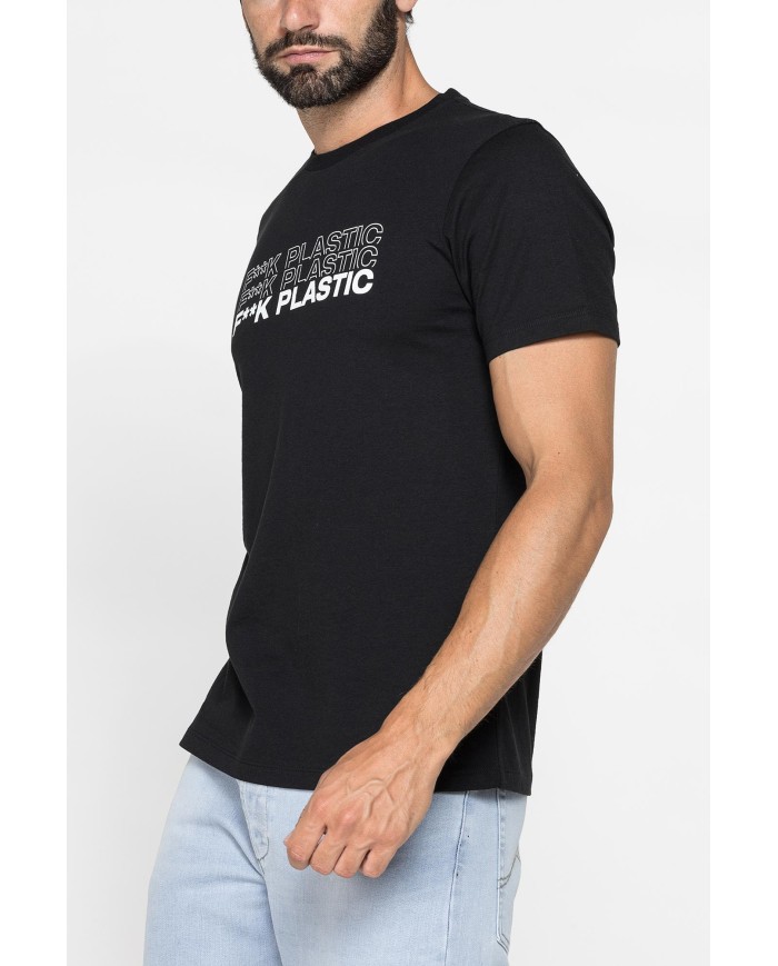 T-SHIRT “OCEANI PULITI” IN COTONE E PET RICICLATI