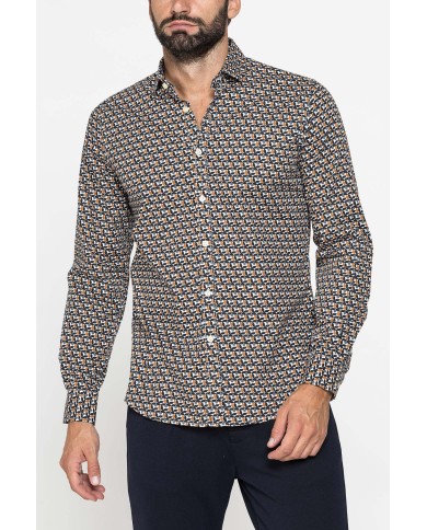 CAMICIA FANTASIA STAMPATA ELASTICIZZATA