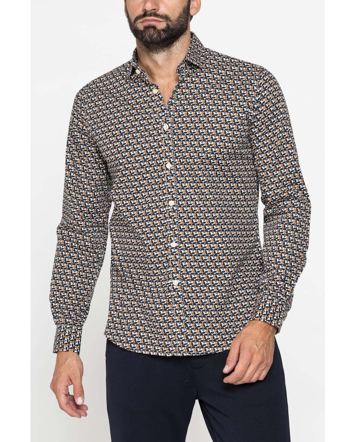 CAMICIA FANTASIA STAMPATA ELASTICIZZATA