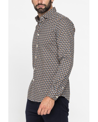 CAMICIA FANTASIA STAMPATA ELASTICIZZATA