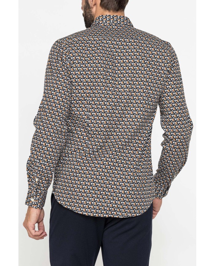 CAMICIA FANTASIA STAMPATA ELASTICIZZATA
