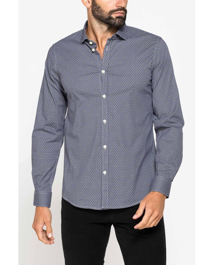 CAMICIA FANTASIA STAMPATA ELASTICIZZATA