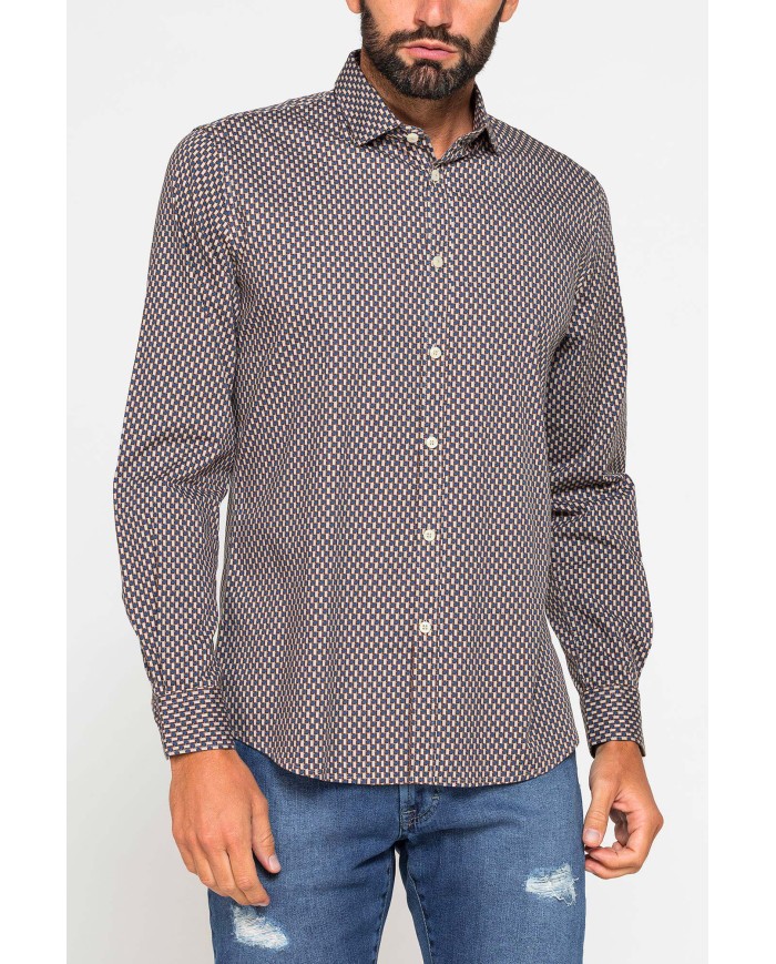 CAMICIA FANTASIA STAMPATA ELASTICIZZATA