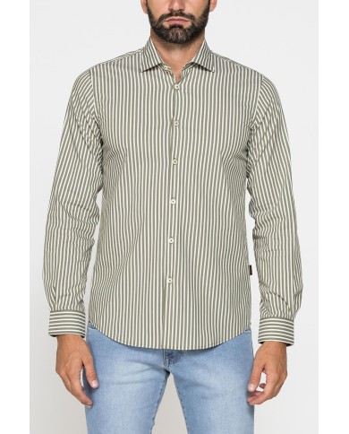 CAMICIA SLIM FIT IN COTONE ELASTICIZZATO